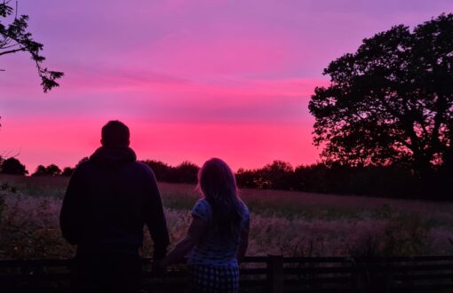 Couple enjoying the sunset